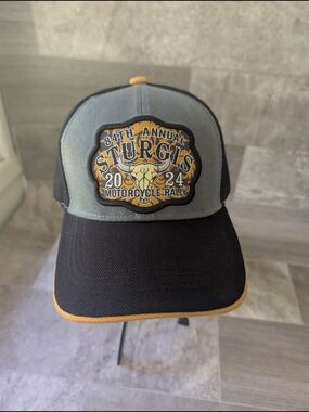 Sturgis 2024 Gray, Black, Orange Trucker Cap